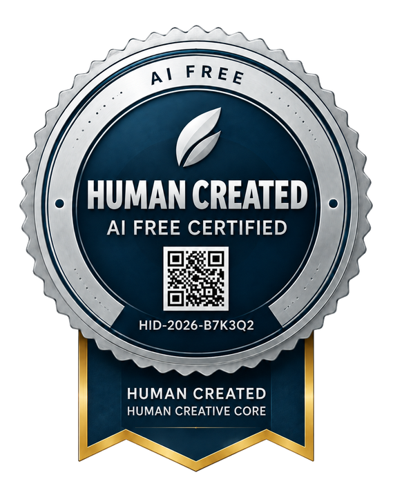 HUMAN CREATED — AI FREE CERTIFIED